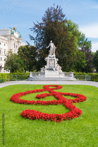Photography mozart monument in Vienna
