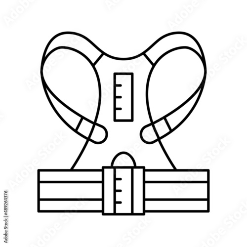 corset tool line icon vector illustration