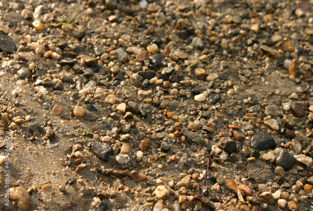 Pebbles on the sunny riverside Pebbles on the sunny riverside