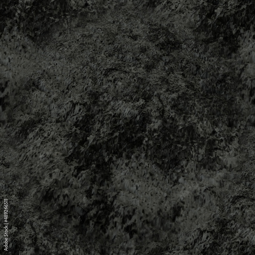 The gray, dirty surface of the dry earth. Dark gray seamless background with a mottled texture. 