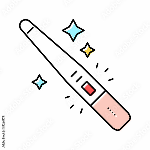 pregnancy test color icon vector illustration