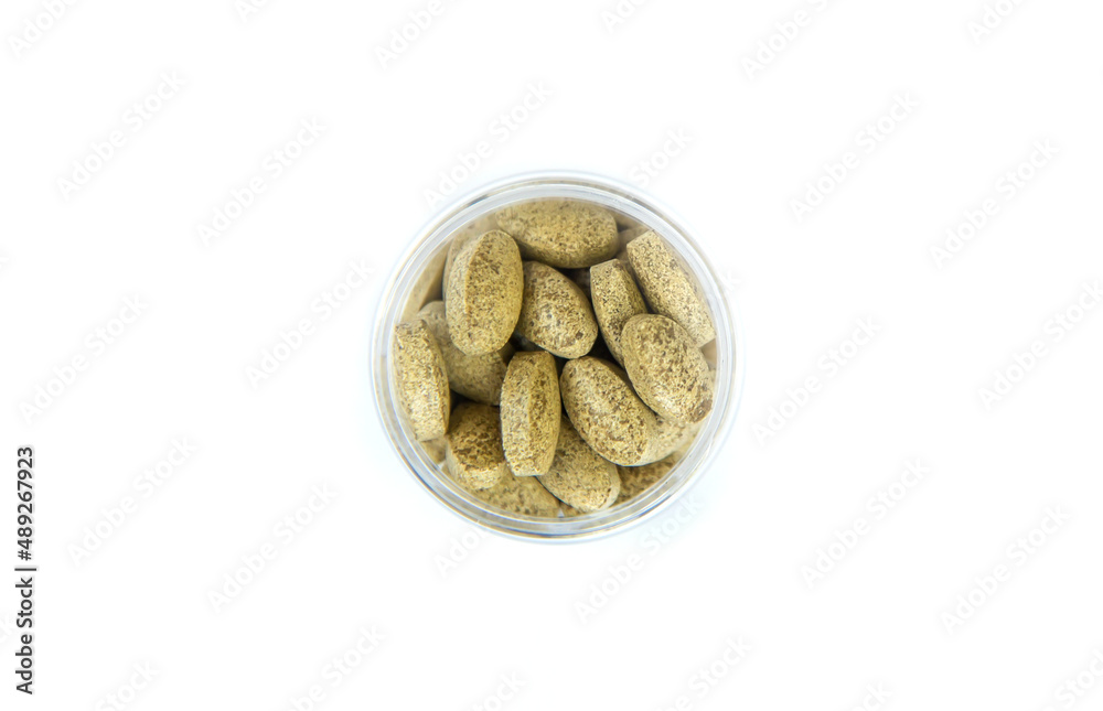 Supplements and vitamins isolate on white background. Selective focus. Supplements and vitamins isolate on white background. Selective focus.