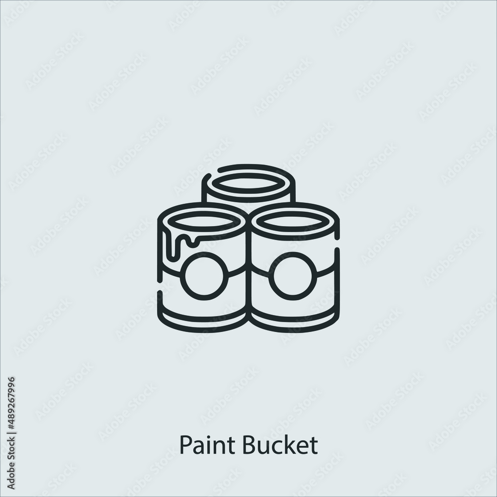 paint bucket icon vector icon.Editable stroke.linear style sign for use web design and mobile apps,logo.Symbol illustration.Pixel vector graphics - Vector paint bucket icon vector icon.Editable stroke.linear style sign for use web design and mobile apps,logo.Symbol illustration.Pixel vector graphics - Vector