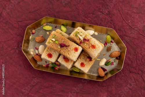 Milkcake Kalakand Burfi Or Alwar Ka Mawa Barfi Mithai Is Made Of Khoya Mawa Malai Badam Khoa Ghee Mava Badaam Kaju Pista Is Enjoyed On Deepawali, Dussehra, Navaratri, Rakshabandhan, Rakhi Janmasthami