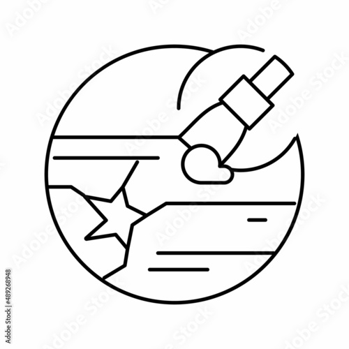 laminate floor repair line icon vector illustration