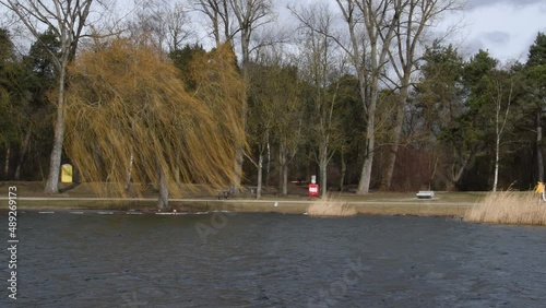 Autumn weather on a lake in Germany