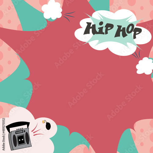 old school hip hop cartoon background