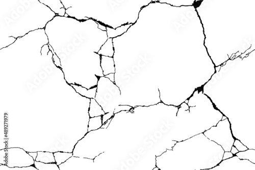 Seamless vector crack wall. Seamless background.