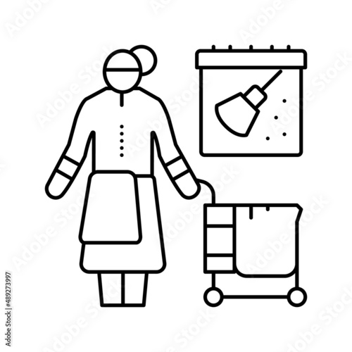 regular cleaning line icon vector illustration