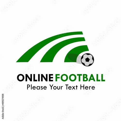 Online football logo template illustration
