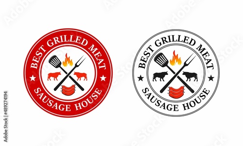 Free Download Sausage house logo template illustration - GFXLoad