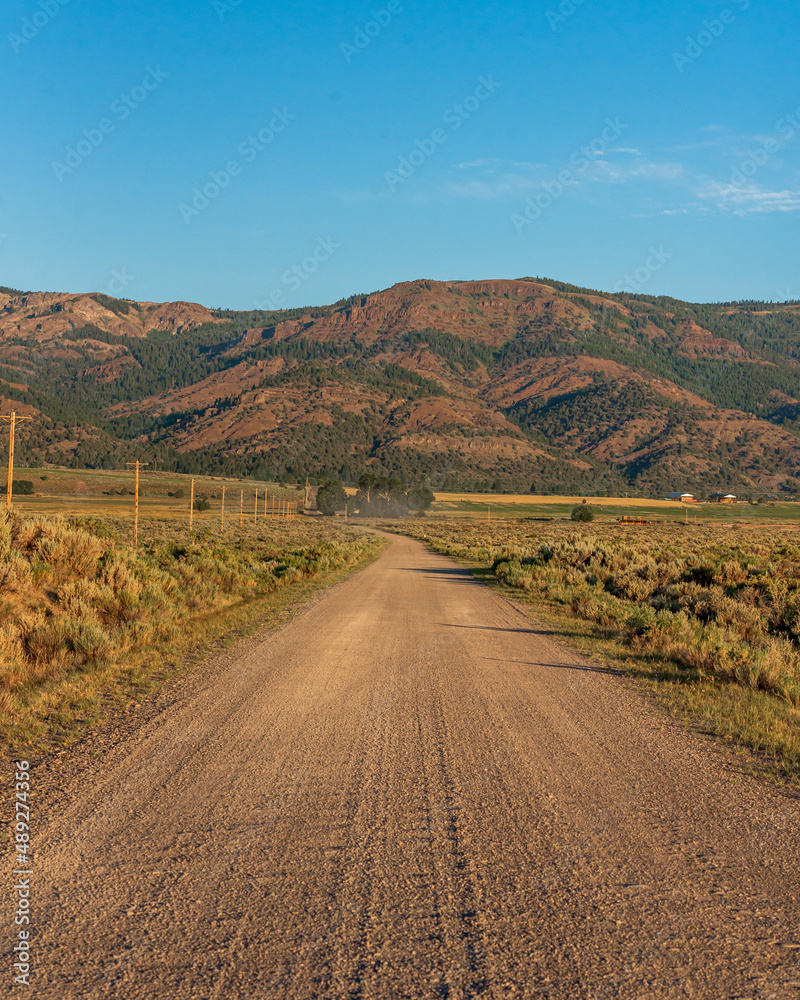 Roadway through the extreme rural American country