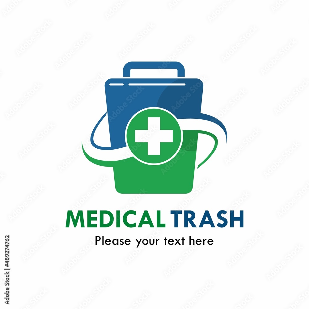Medical trash logo template illustration Medical trash logo template illustration