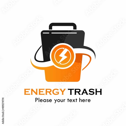 Energy trash logo template illustration