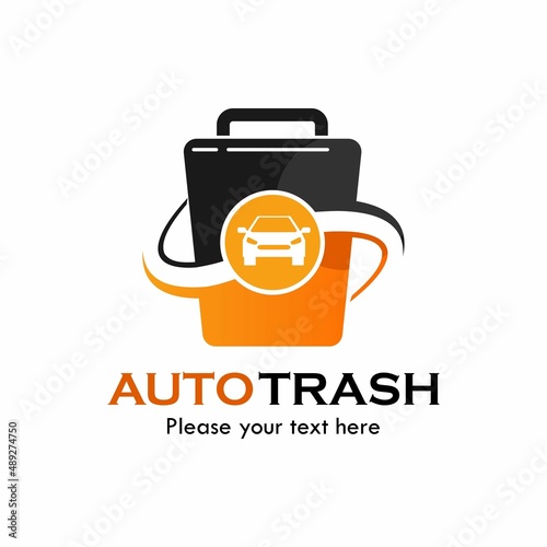 Auto trash logo template illustration