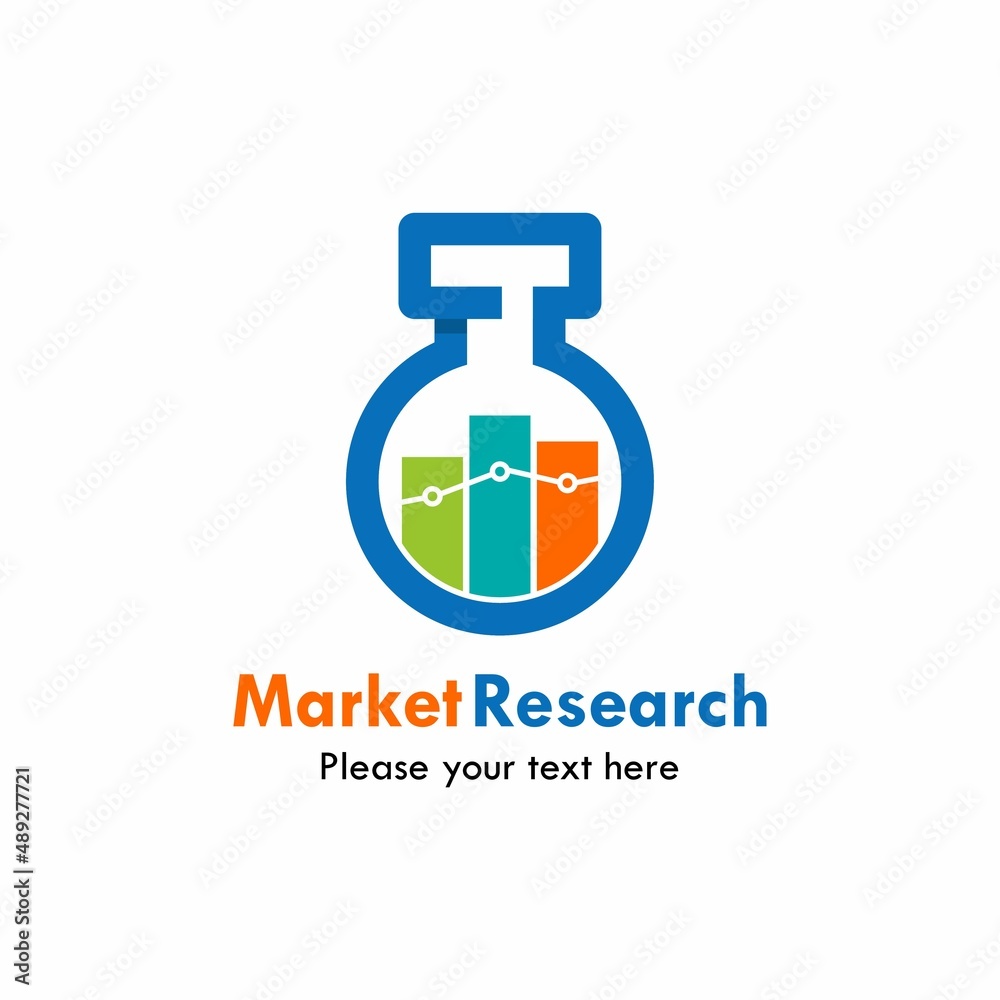 Market research logo template illustration
