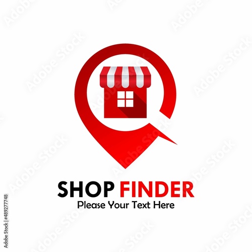 shop finder logo template illustration