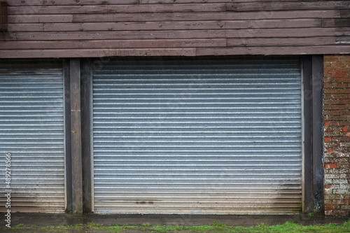 Garage roller shutter closed due to business closure