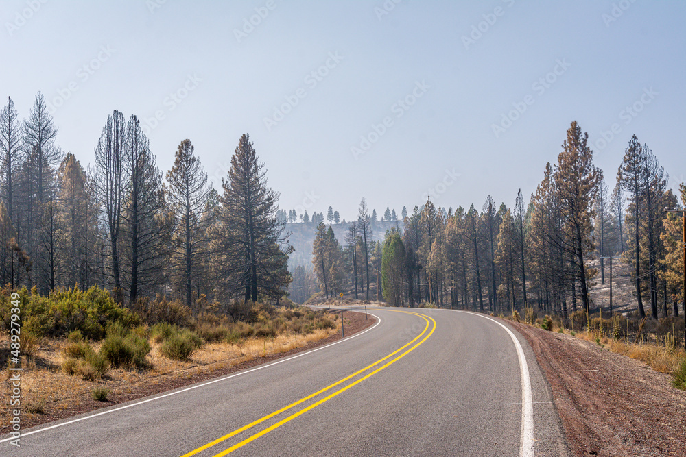 Aftermath of the Two-Four-Two fire that burned parts of Chiloquin, Oregon