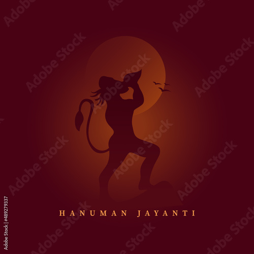 Foto Creative illustration of Hanuman Jayanti, celebrates the birth of Lord Sri Hanum