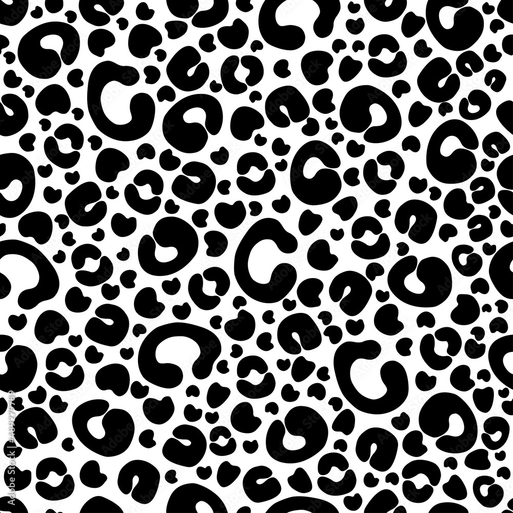 Seamless dalmatian fur animal print. Animal skin template. Spot background. Vector design illustration. Random bovine spots hand drawn design. Farm animal textural banner. Seamless dalmatian fur animal print. Animal skin template. Spot background. Vector design illustration. Random bovine spots hand drawn design. Farm animal textural banner.