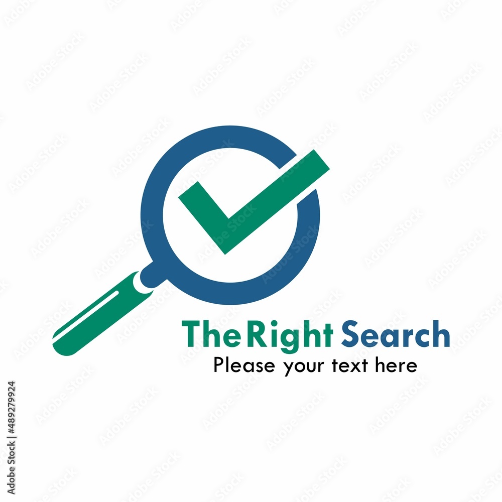 The right search logo template illustration The right search logo template illustration