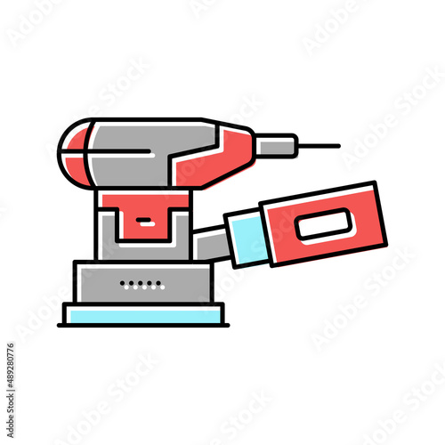 wood crusher sawmill equipment color icon vector illustration
