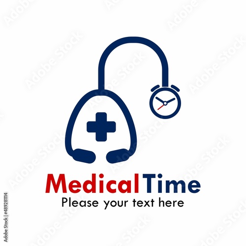 Medical time logo design template illustration. this is good for medical