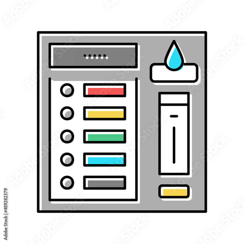 control panel car wash color icon vector illustration