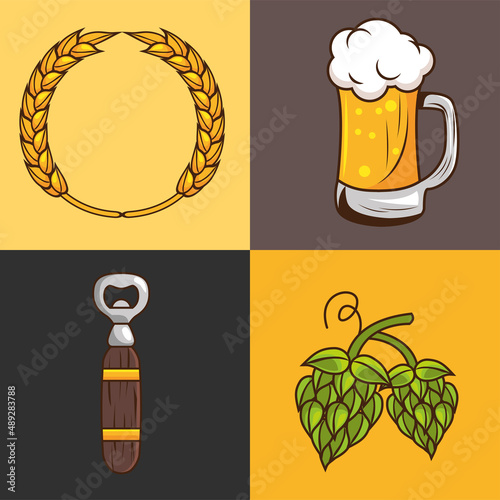 beers drinks four icons