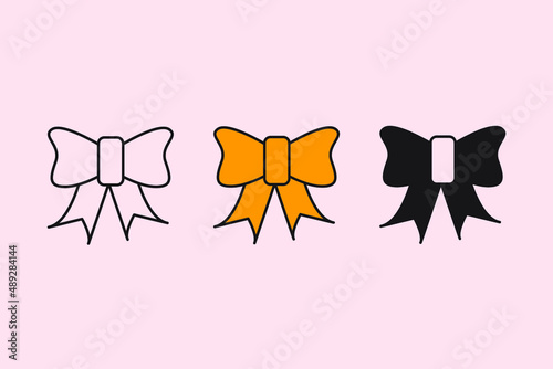 bowknot icons  symbol vector elements for infographic web