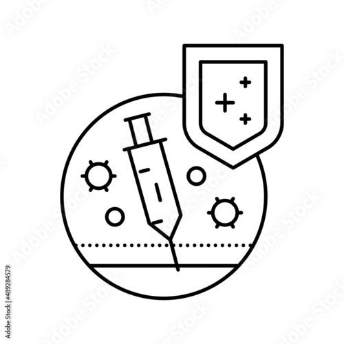 active immunity line icon vector illustration photo