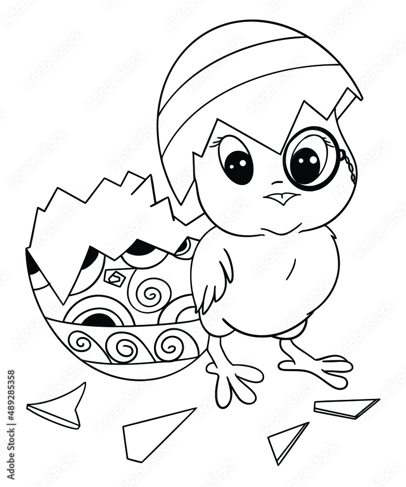 Obraz premium Easter Bird Coloring Page