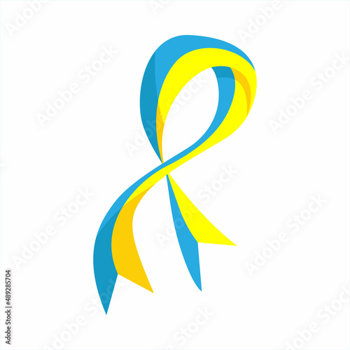 Ukrainian flag stripe ribbon