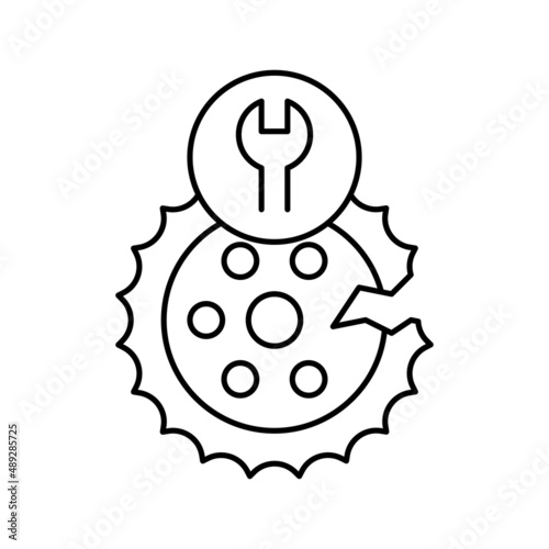 maintenance and repairs line icon vector illustration