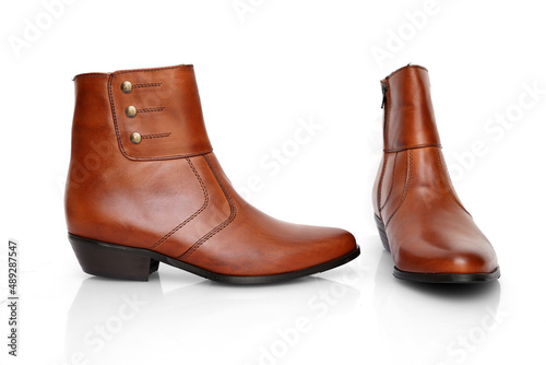 Pair of brown boots.