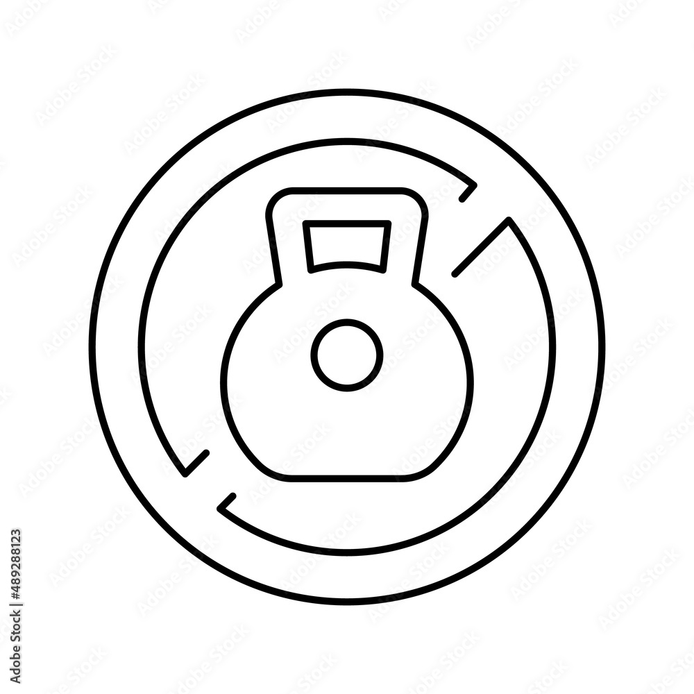 weight prohibition sign for safe children line icon vector illustration weight prohibition sign for safe children line icon vector illustration