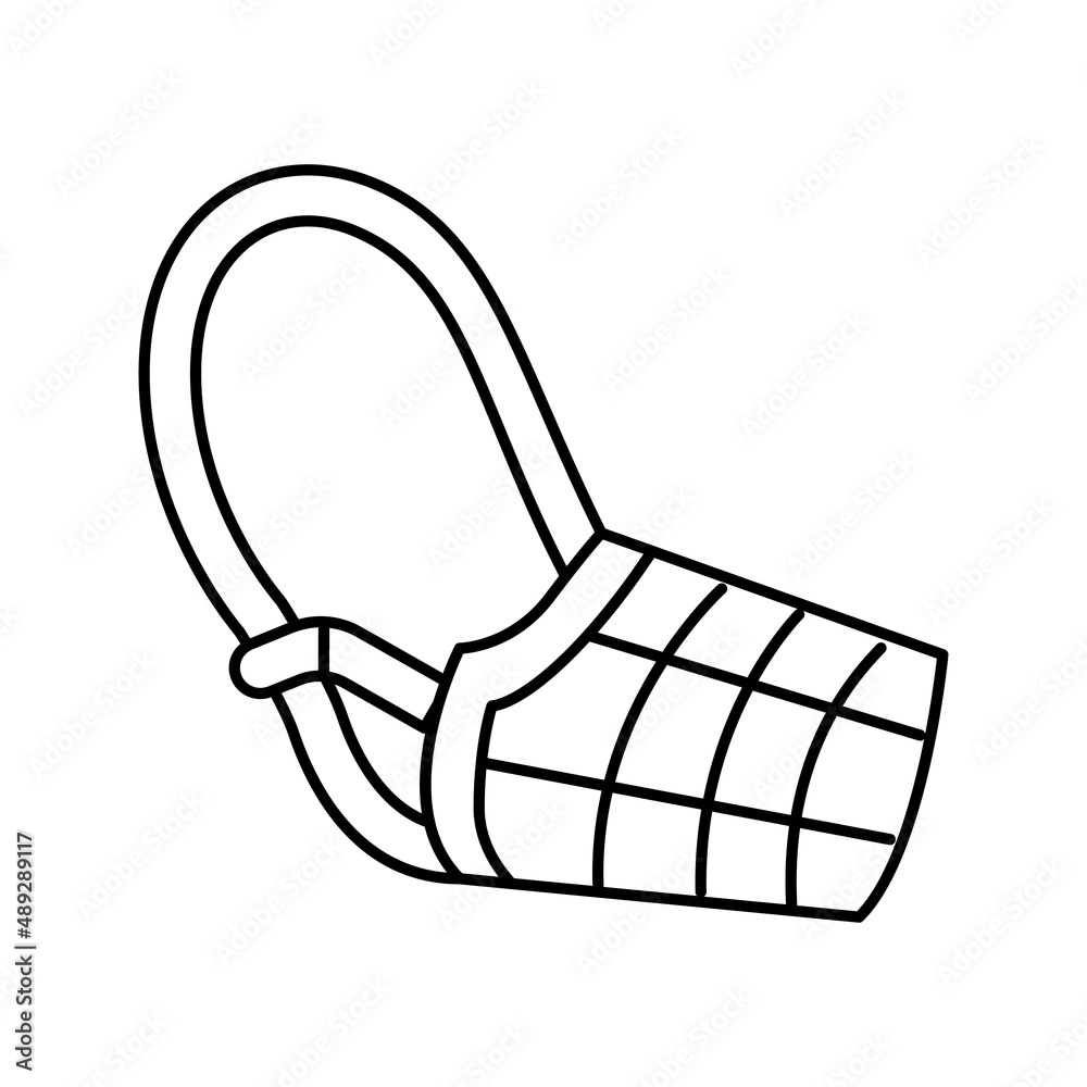 Fototapeta premium dog muzzle line icon vector black illustration