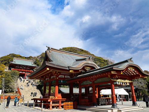 冬の鶴岡八幡宮 鎌倉市 日本