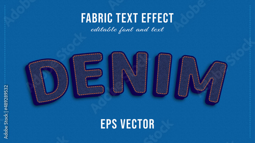 Denim Text Effect - Editable Text Effect Mockup