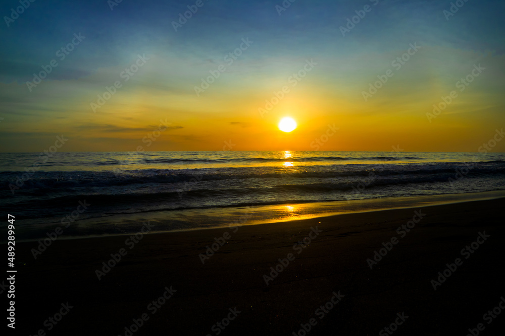 Beautiful sunset over the sea with colorful sky Beautiful sunset over the sea with colorful sky