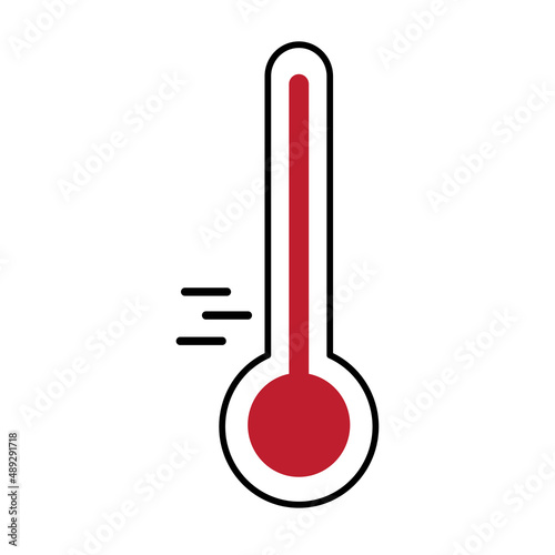 Thermometer, great design for any purposes. Vector illustration. stock image. 