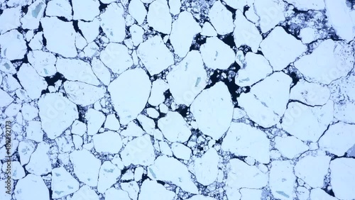 知床半島の流氷　空撮 photo