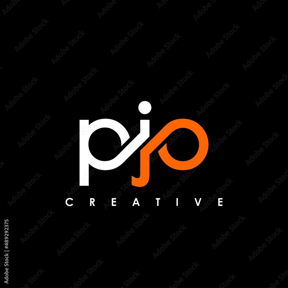 PJO Letter Initial Logo Design Template Vector Illustration PJO Letter Initial Logo Design Template Vector Illustration