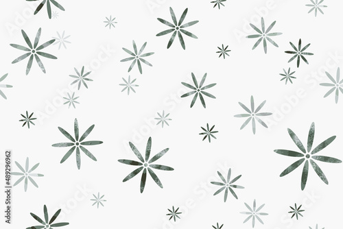 Vector Seamless shape of flower pattern on background.