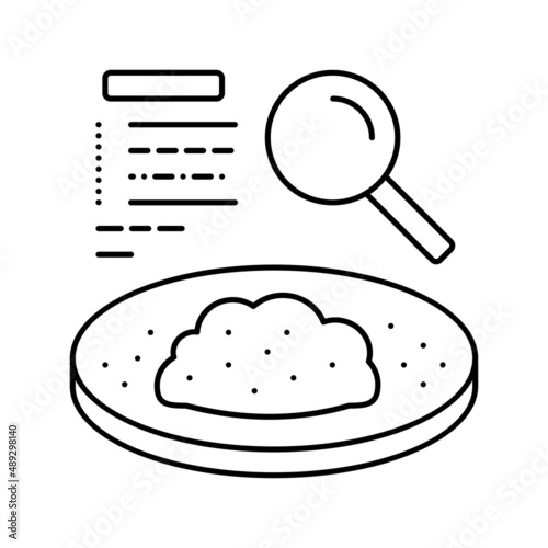 researching and analyzing soil line icon vector illustration