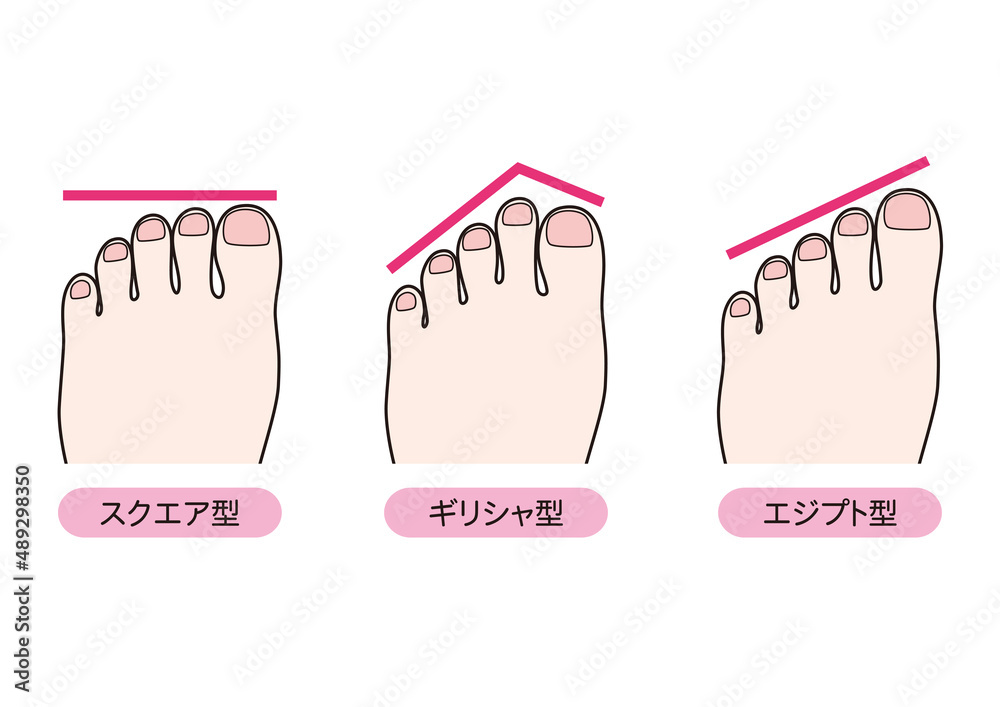 Obraz premium 足の形のタイプ