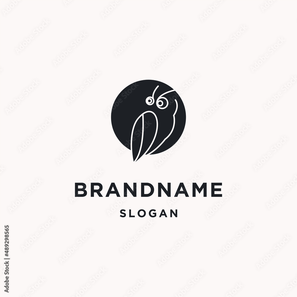 Obraz premium Owl abstract logo icon design template