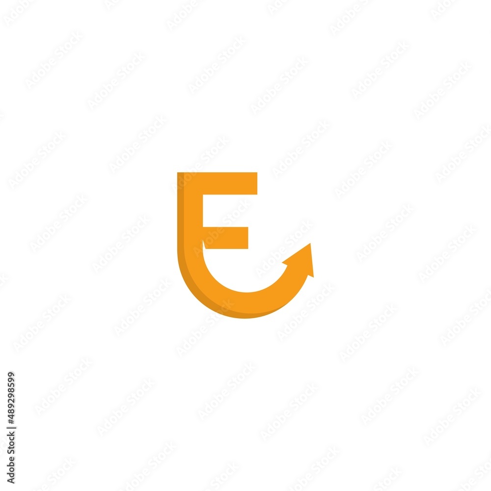 E arrows logo faster logo icon illustration E arrows logo faster logo icon illustration