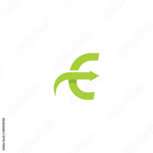 E arrows logo faster logo icon illustration